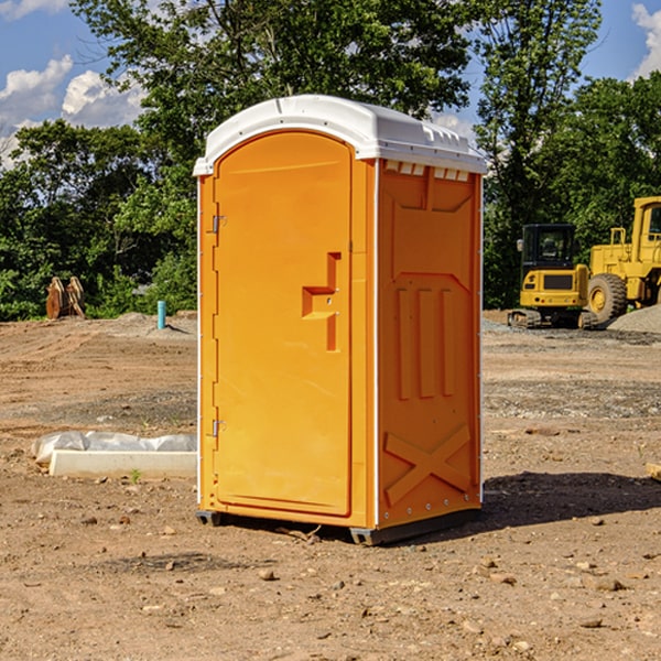 how often are the portable restrooms cleaned and serviced during a rental period in Westmoreland City